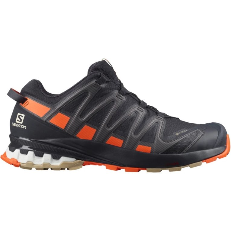 Black / Orange Salomon Xa Pro 3d V8 GTX Men\'s Trail Running Shoes | PH 23147X